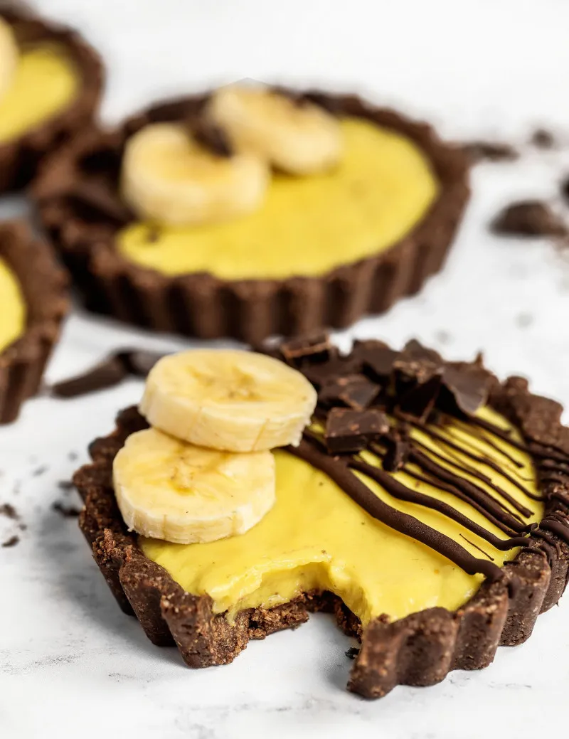 Planted UK: Vegan Banana Chocolate Tarts